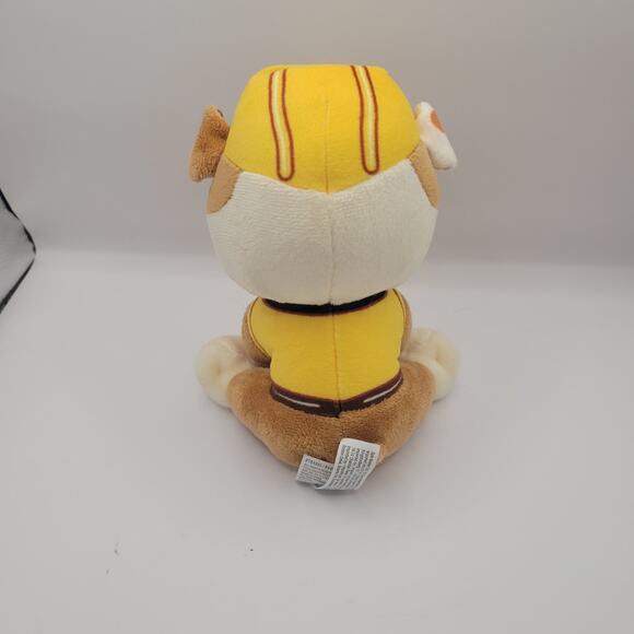 Spin Master Paw Patrol Dog Rubble Plush Stuffed Animal Toy 6” - Picture 3 of 7